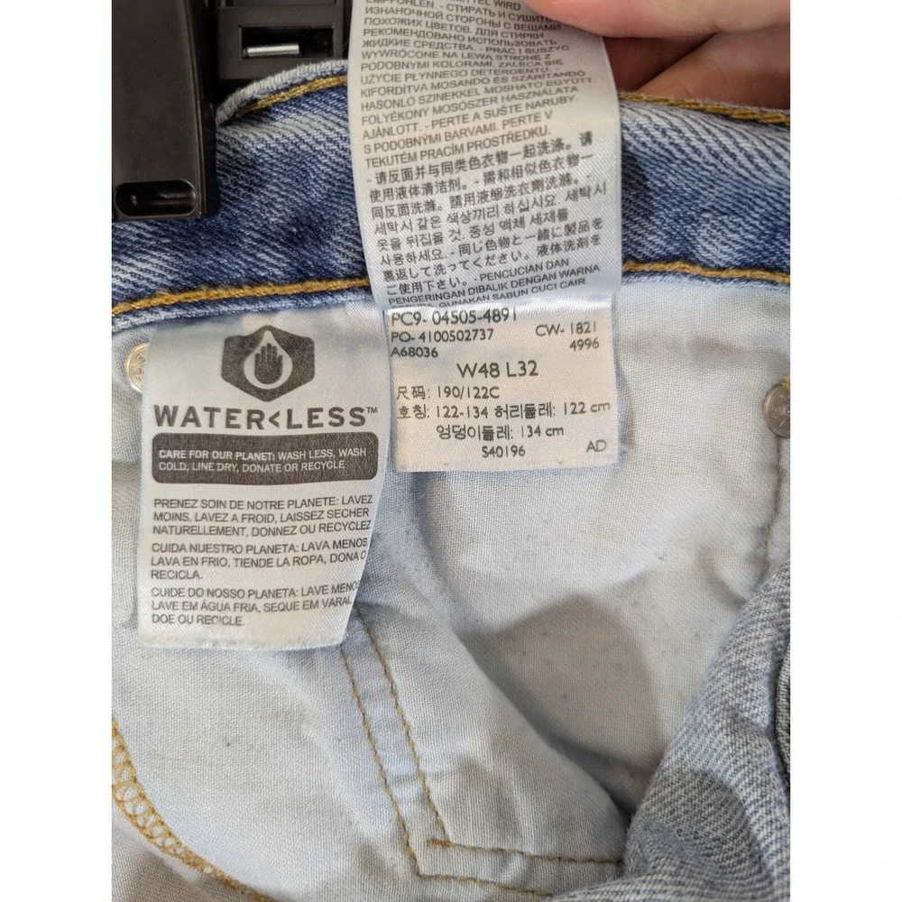 Levi's 505 Men's Jeans Size‎ 47X30.5 (Tag 48x32) Blue Regular Fit Straight Leg